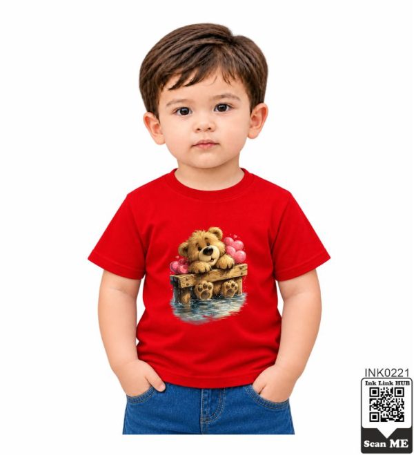 Cute Bear Hearts Kids T-Shirt
