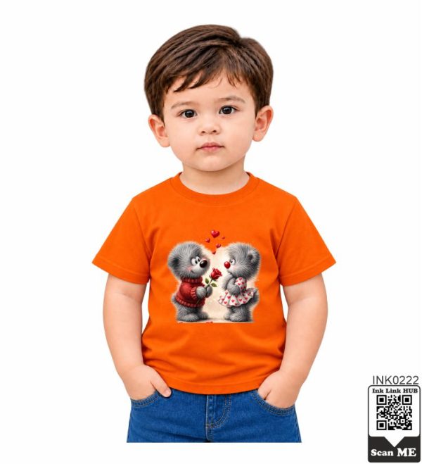 Sweet Teddy Couple Kids T-Shirt