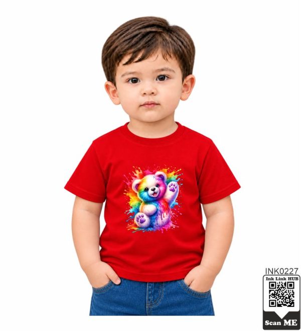 Paint Splash Bear Kids T-Shirt