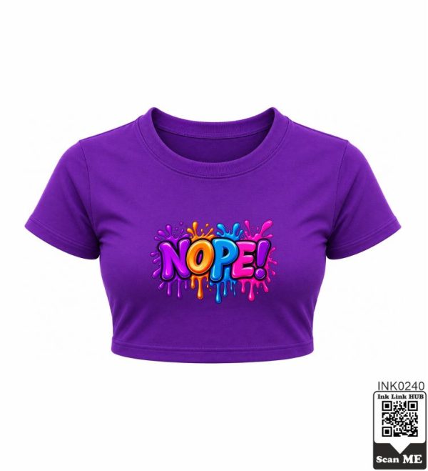 Nope Splatter Crop Top