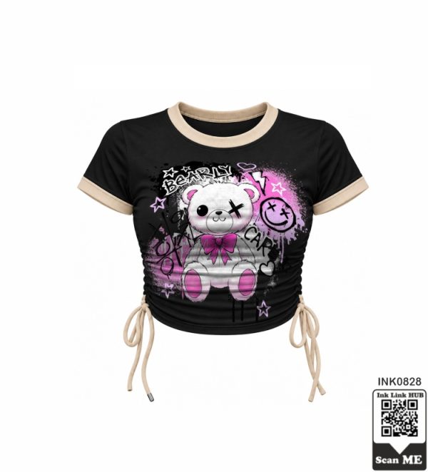 Edgy Bear Graphic Top