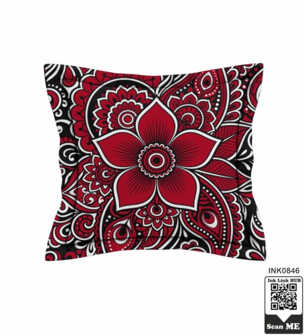 Crimson Paisley Cushion