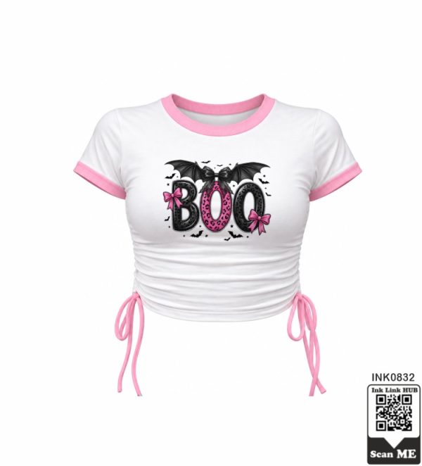 Pink Bow Boo Top