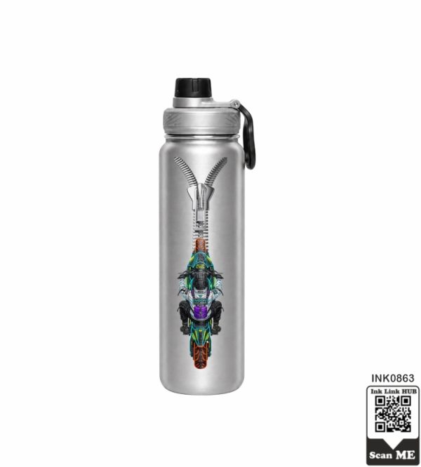 Zipper Motorcycle Rider Bottle