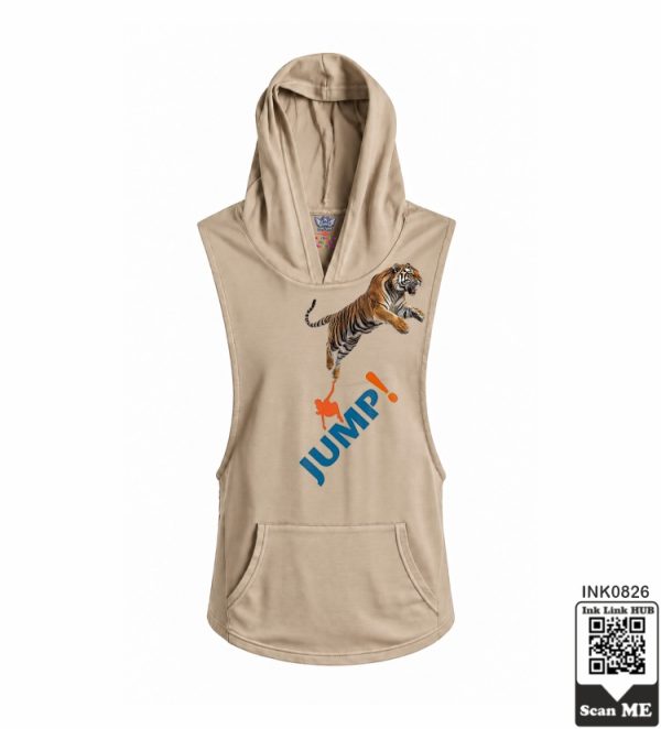 Jumping Tiger Hooded Tank