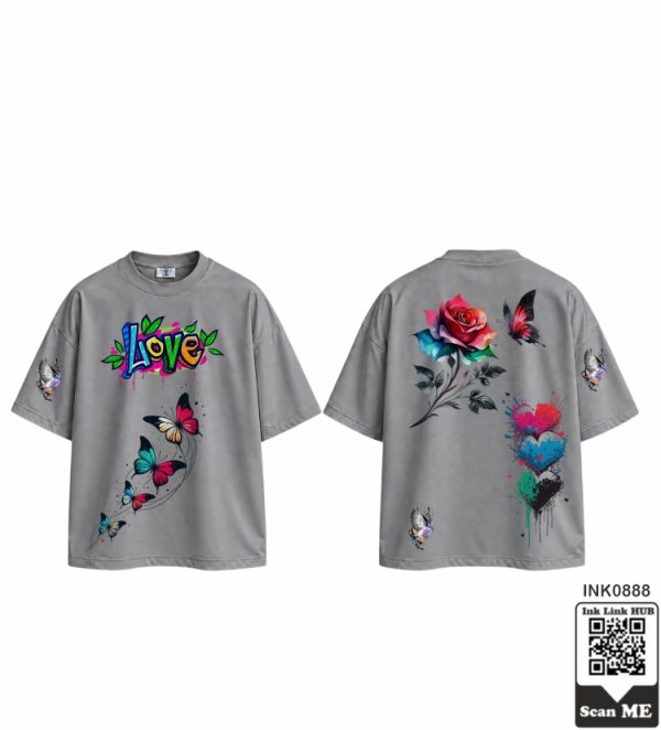 Love Butterfly Rose Tee