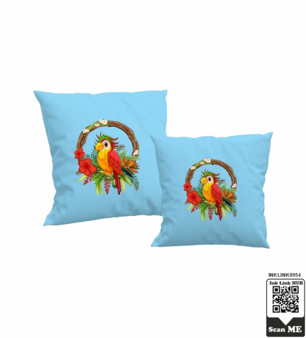Tropical Parrot Cushion