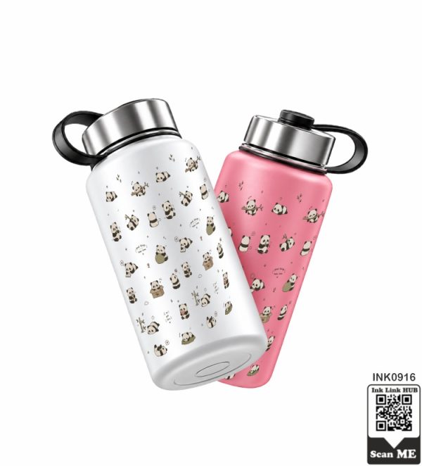 Cute Panda Water Bottle Set